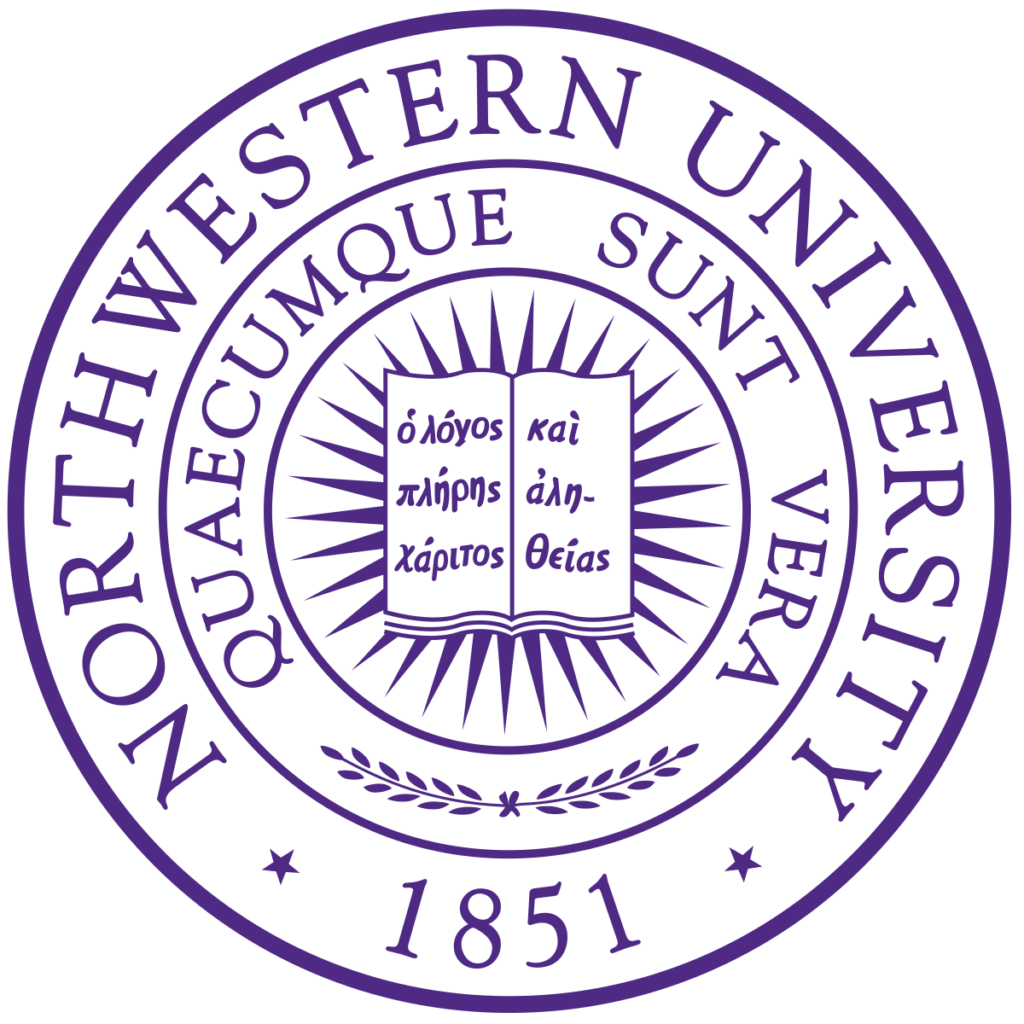 A logo of Northwestern University for our ranking of the 10 Best University Jazz Programs 