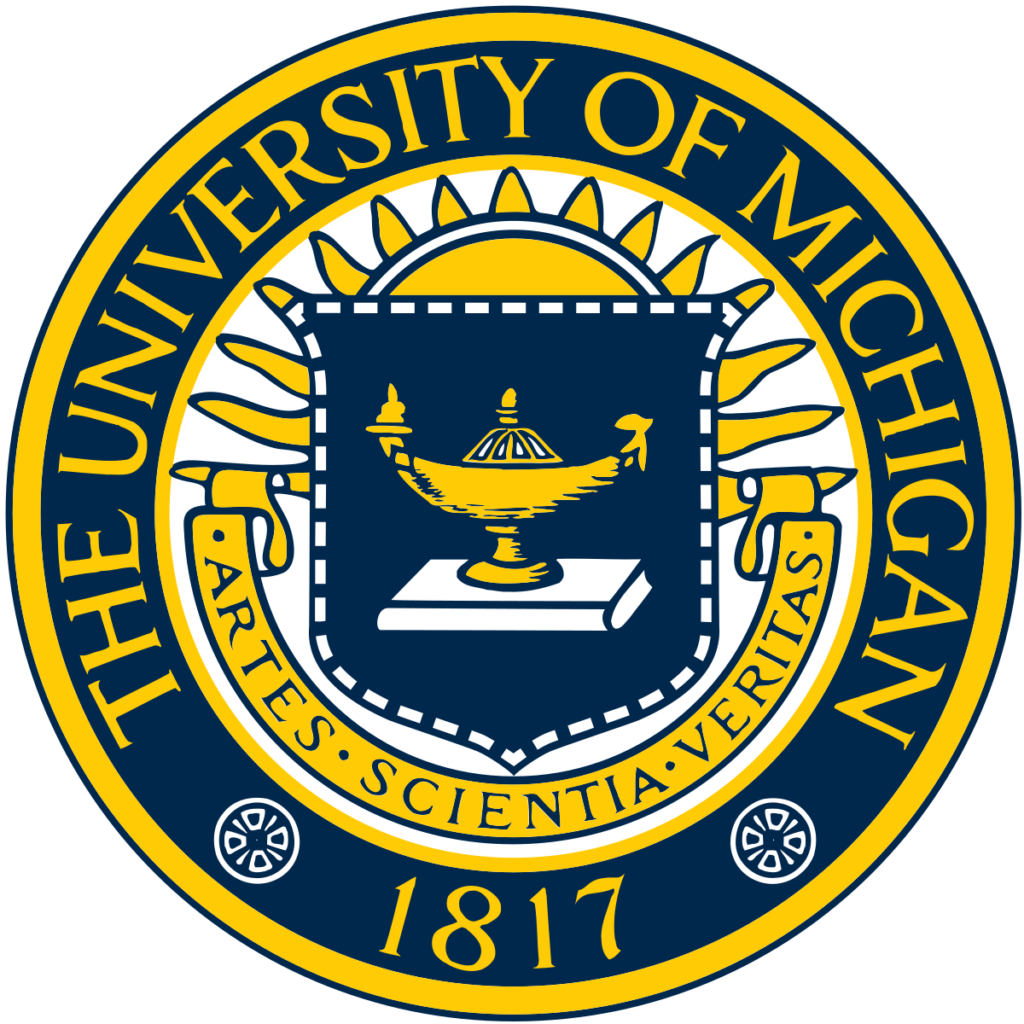 A logo of University of Michigan for our ranking of 10 Best University Jazz Programs 